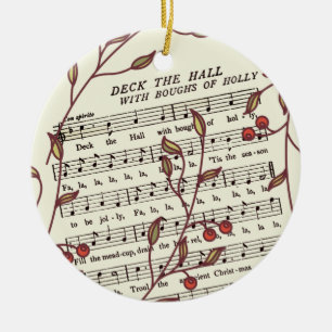 Halls Lakan Music-Personligen Julgransprydnad Keramik