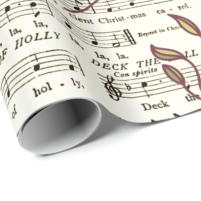 Halls Lakan Music Wrapping Papper Presentpapper (Rullad Hörn)