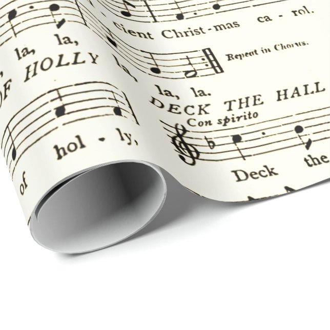 Halls Lakan Music Wrapping Papper Presentpapper (Rullad Hörn)
