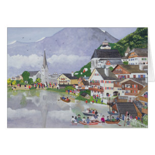 Hallstadt Österrike 1995 Hälsningskort