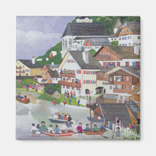 Hallstadt Österrike 1995 Magnet