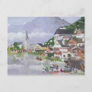 Hallstadt Österrike 1995 Vykort