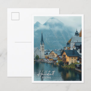 Hallstatt Austria Bevacker Tourist Ställe Vykort