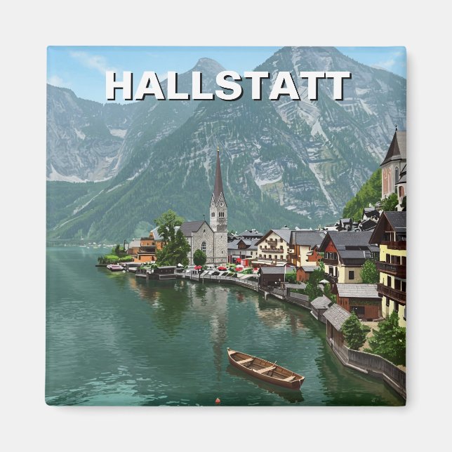 Hallstatt Austria Travel Magnet (Framsidan)