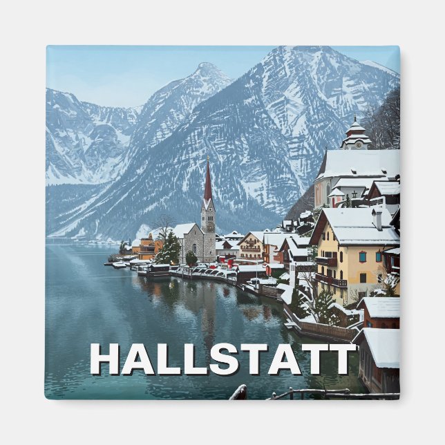 Hallstatt Austria Travel Magnet (Framsidan)