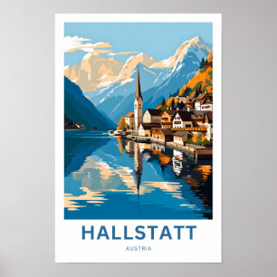 Hallstatt Austria Travel Print Poster