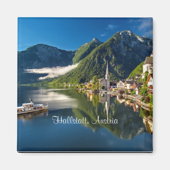 Hallstatt, bildobjekt i Österrike Magnet (Framsidan)