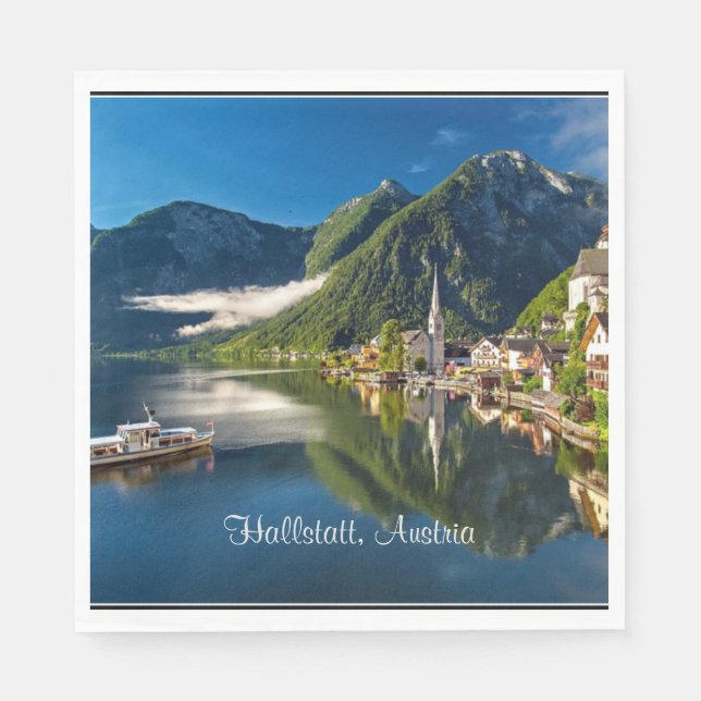 Hallstatt, bildobjekt i Österrike Pappersservett (Framsidan)