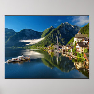 Hallstatt, bildobjekt i Österrike Poster