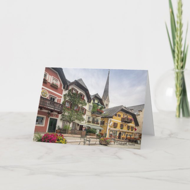 Hallstatt, bilfotografi i Österrike Kort (Framsida)