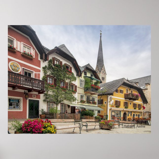 Hallstatt, bilfotografi i Österrike Poster (Framsidan)