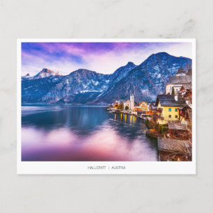 Hallstatt-byn Österrike, Helgdag Postcard Helg Vykort