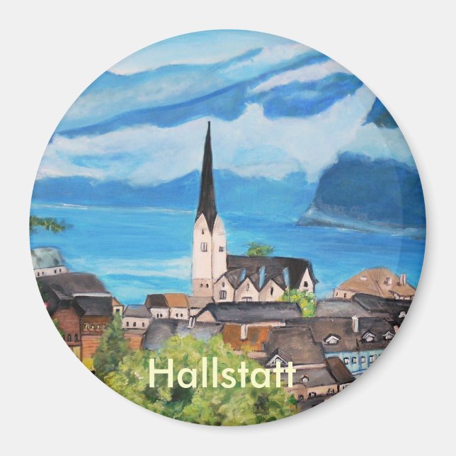 Hallstatt i Österrike Magnet (Framsidan)