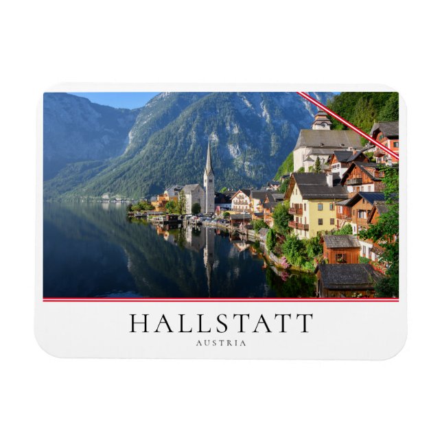 Hallstatt-kyrkan, Österrike med Alpernor Magnet (Horisontell)