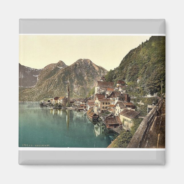 Hallstatt, Oberösterreich, Österrike-Ungern klassi Magnet (Framsidan)