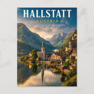 🏔️ Hallstatt Österrike Alplandby Vykort