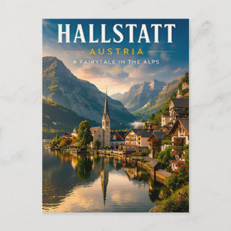 🏔️ Hallstatt Österrike Alplandby Vykort