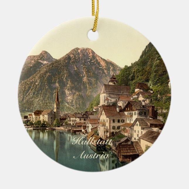 Hallstatt Österrike Julgransprydnad Keramik (Framsidan)