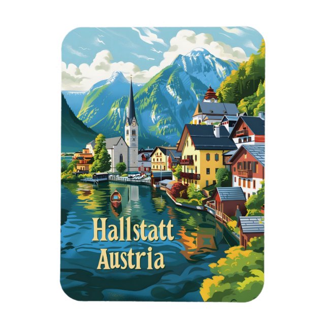 Hallstatt Österrike Magnet (Vertikal)