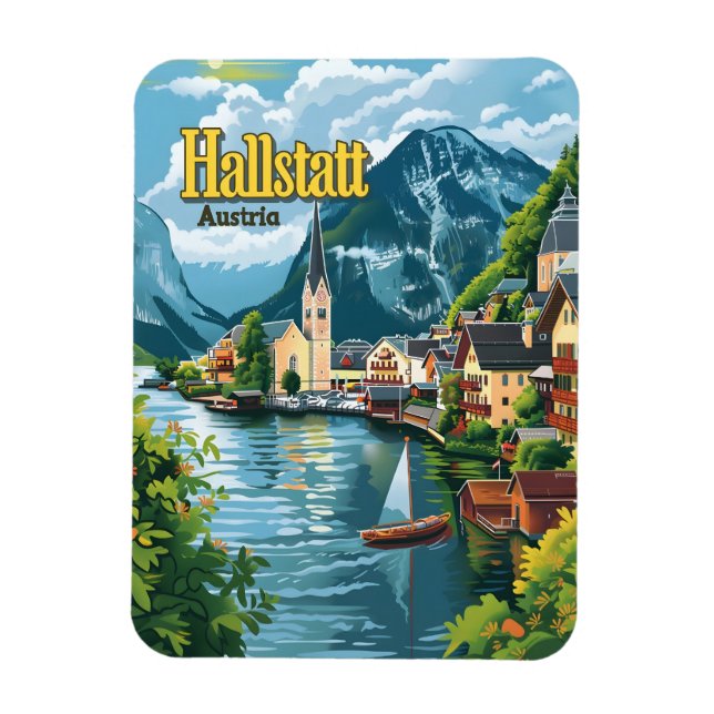 Hallstatt Österrike Magnet (Vertikal)