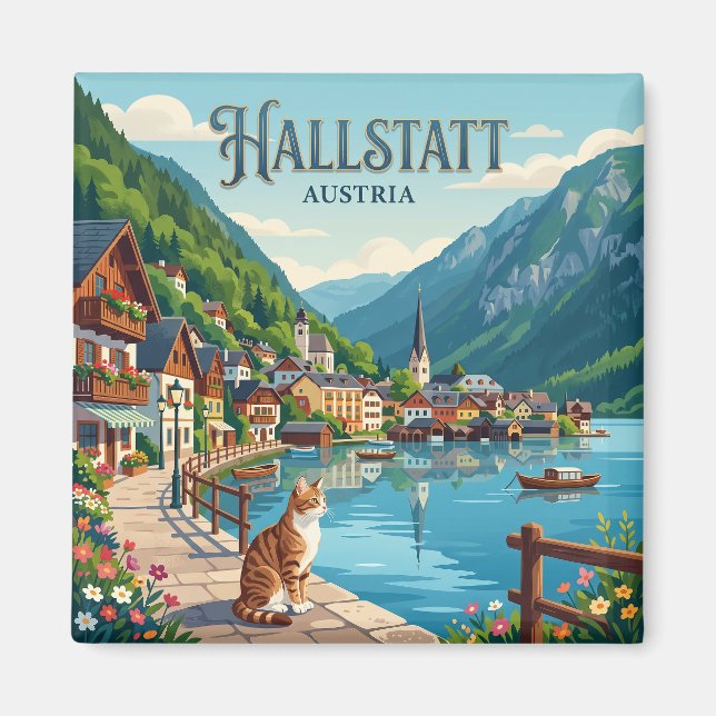 Hallstatt Österrike Magnet (Framsidan)