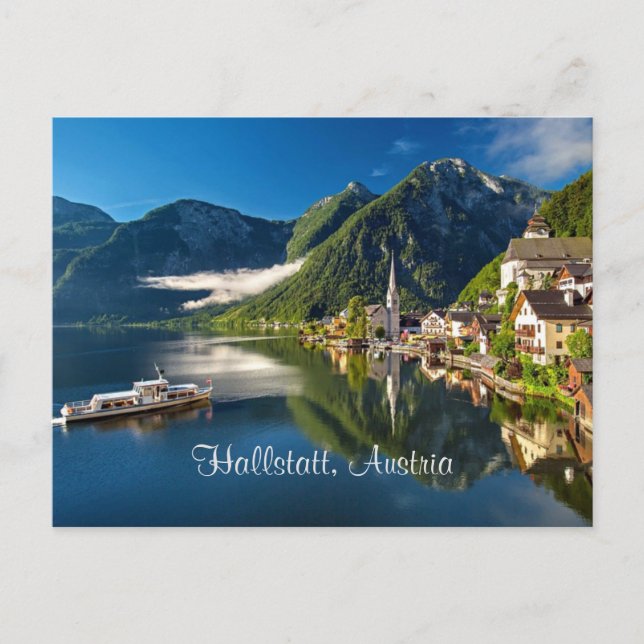 Hallstatt, Österrike pittoreskt fotografi Vykort (Framsida)