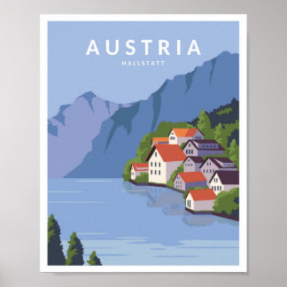 Hallstatt Österrike Poster