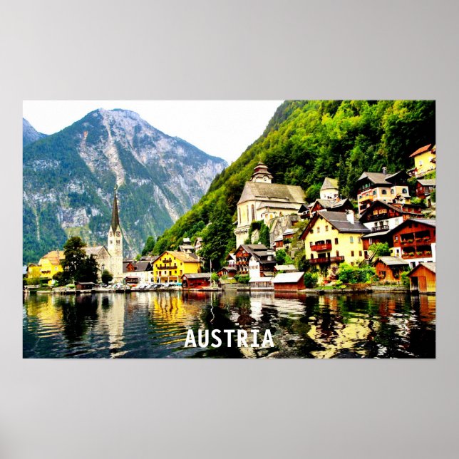HALLSTATT, ÖSTERRIKE POSTER (Framsidan)