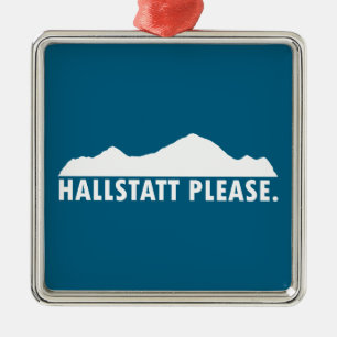 Hallstatt Österrike, snälla Julgransprydnad Metall