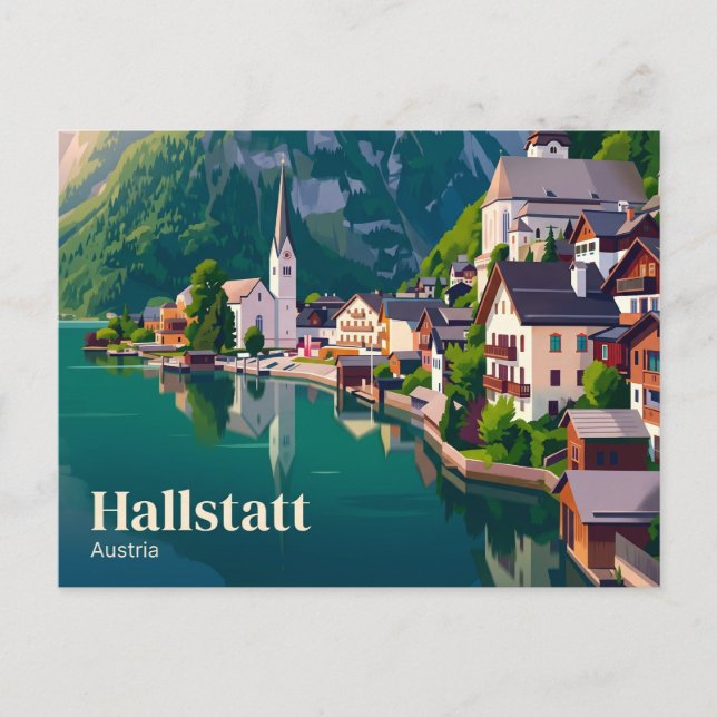 Hallstatt Österrike Vykort (Framsida)