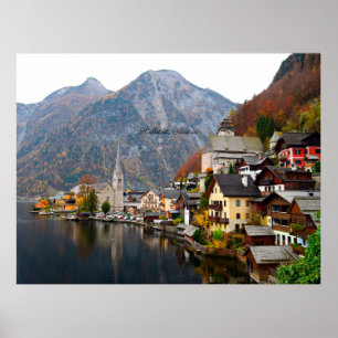 Hallstatt, Österrikes höstlandskap Poster