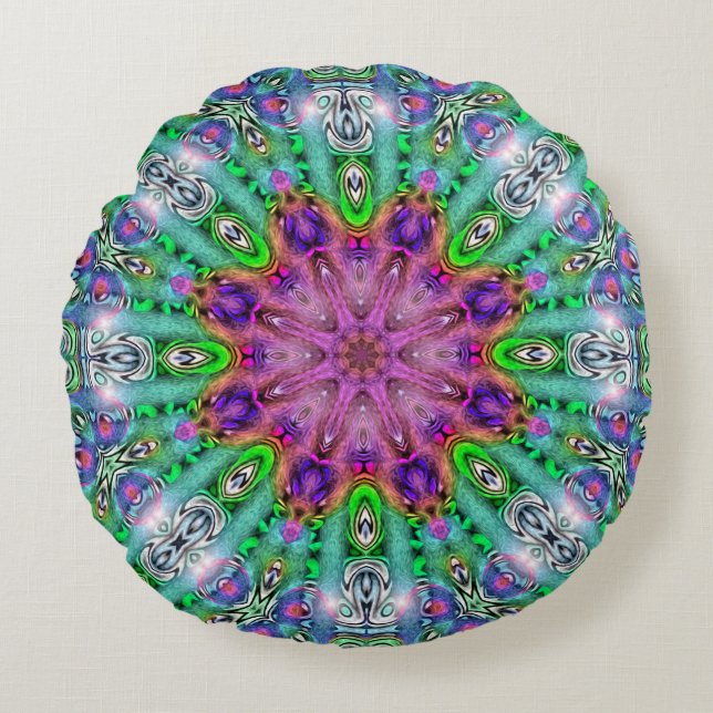 Hallucinogen Solstice Mandala Rund Kudd Kudde (Framsidan)