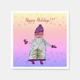 Hally Helgdagars Jultomten Napkins Pappersservett