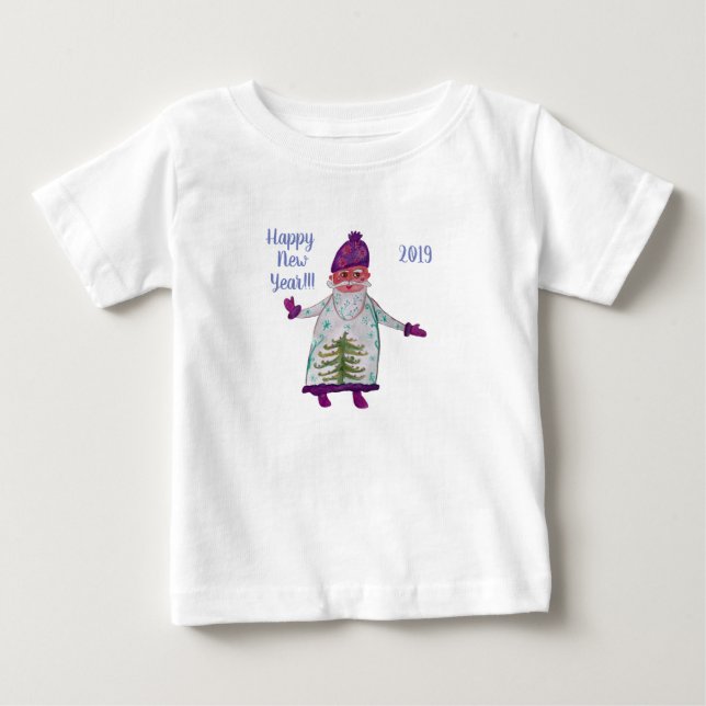 Hally Helgdagars Jultomten Shirt T Shirt (Framsida)