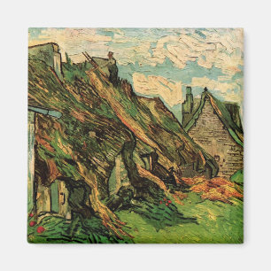 Halmtäckta sandstensstugor av Vincent van Gogh Magnet