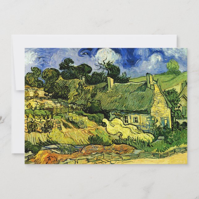 Halmtäckta stugor, Cordeville av Vincent van Gogh (Framsida)
