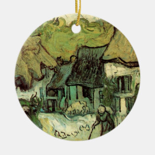 Halmtäckta stugor i Jorgus av Vincent van Gogh Julgransprydnad Keramik
