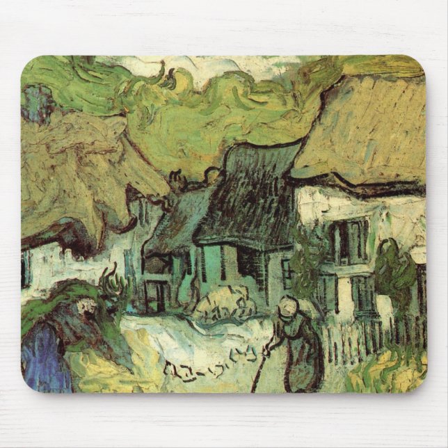 Halmtäckta stugor i Jorgus av Vincent van Gogh Musmatta (Framsidan)
