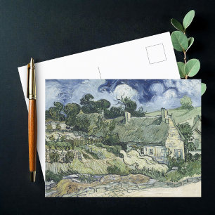 Halmtäckta stugor vid Cordeville, Vincent van Gogh Vykort