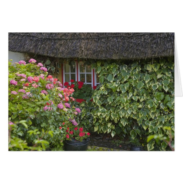 Halmtak stuga, Adare, County Limerick, Hälsningskort (Framsidan Horizontal)
