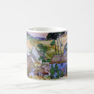 Halmtak stugor vid en kulle av Vincent van Gogh Kaffemugg