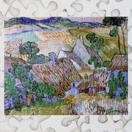 Halmtak stugor vid en kulle av Vincent van Gogh Pussel
