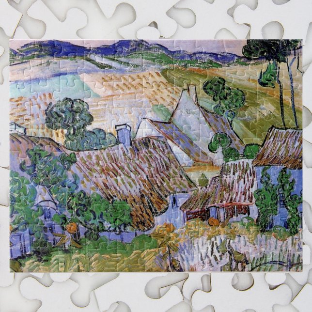 Halmtak stugor vid en kulle av Vincent van Gogh Pussel (Skapare uppladdad)