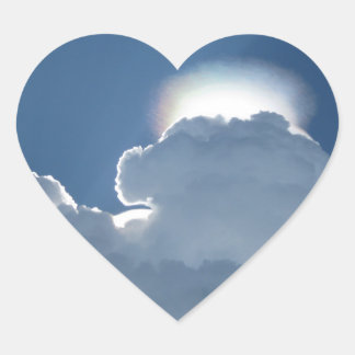 Halo Cloud Forformation Heart Sticker Hjärtformat Klistermärke