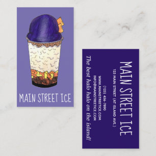 Halo-Halo (Haluhalo) Filipino Hawaiian Shave Ice Visitkort