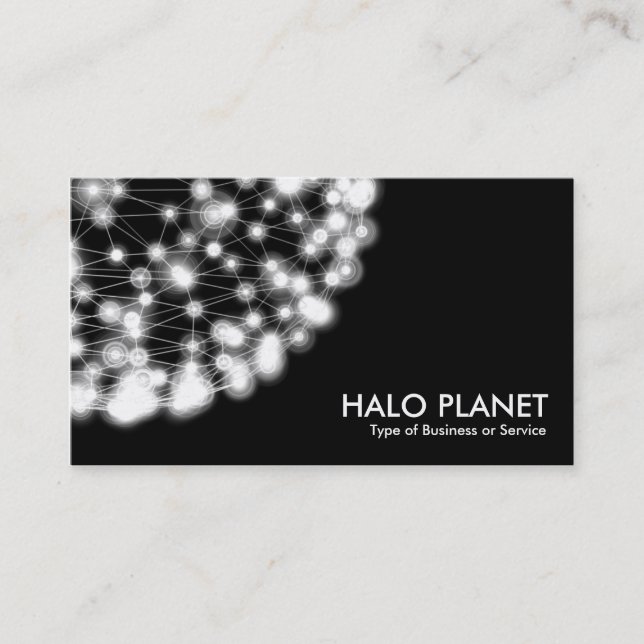 Halo Planet - Black Visitkort (Framsida)