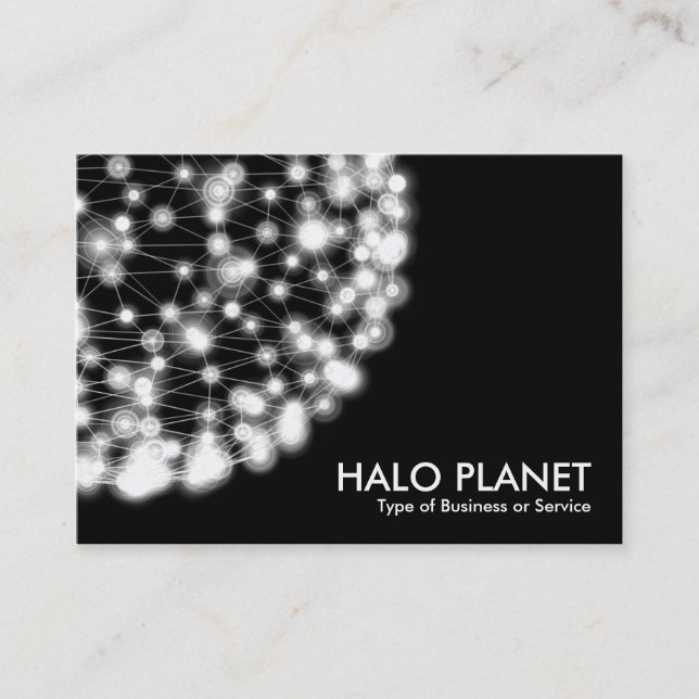 Halo Planet - Black Visitkort (Framsida)