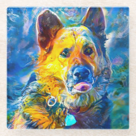 Halo: Porträtt i en tysk shepherd