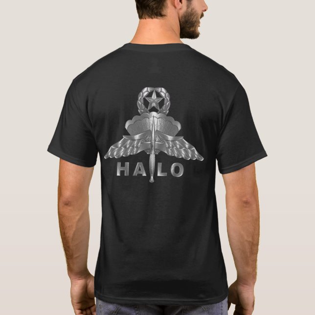 HALO-Vingar (High Altitude Low Open) T Shirt (Baksida)