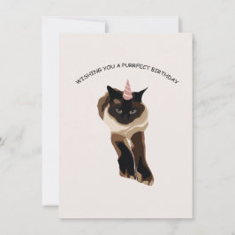 Halodagskort med siamesisk katt julkort